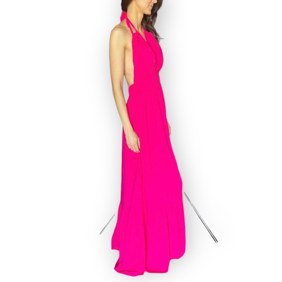 LAST ONE - New HOT PINK Brazilian Maxi Dress - Picture 3 of 6